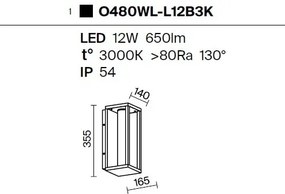 Aplica de perete LED iluminat exterior IP54 Expo