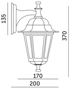 Aplică de exterior 1xE27/60W/230V IP44 neagră