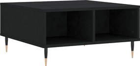 vidaXL Masă de cafea, negru, 60x60x30 cm, lemn compozit