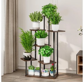 Suport flori Anita (lemn închis + negru) . 1116207