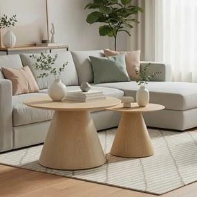 Set 2 Masute Cafea Donna MDF Stejar Sonoma