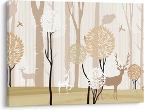 Tablou - Pădure ilustrată (70x50 cm)