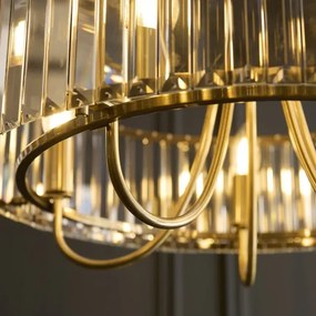 Endon 119610 - Candelabru VISCONTI cu lanț, 5 x E14, 6 W, 230 V, alamă