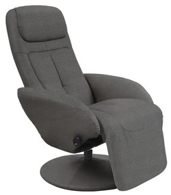 Fotoliu recliner stofa Optima 2 gri inchis - H 84-101 cm