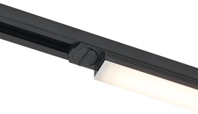 Plafonieră modernă neagră pentru sistem de șină monofazat 15W 1180 lm 2700-3800K - Iconic Tsiri