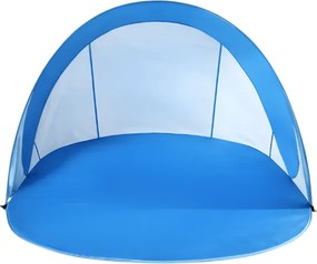 Cort de plaja cu auto-deschidere SUNSHADE 190x120 cm, albastru/alb