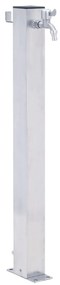 Coloana de apa de gradina, 100 cm, otel inoxidabil, patrat