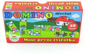 Domino Primele mele animale,joc de masă din lemn 28 buc