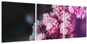 Tablou cu florile copacilor (cu ceas) (90x30 cm)