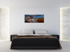 Tablou detailat - apa între pietre (120x50 cm)