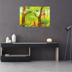 Tablou - Maimuțe (90x60 cm)