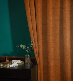 Set draperii tip tesatura in cu rejansa transparenta cu ate pentru galerie, Madison, densitate 700 g/ml, Ruffina, 2 buc
