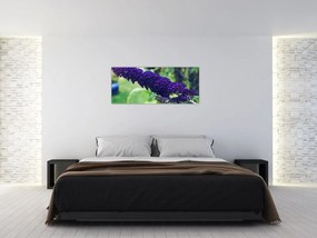 Tablou cu floare albastră (120x50 cm)