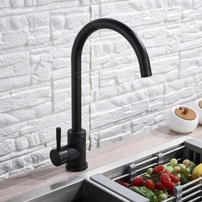 Baterie de Bucătărie Negru, Model HS001 – Design Modern și Durabil pentru Bucătăria Ta