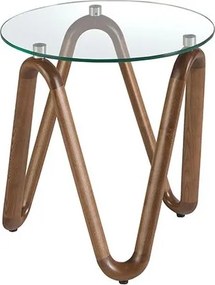 Masuta auxiliara design modern Walnut Round Corner