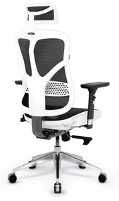 Scaun ergonomic Diablo V-Basic: Alb-negru