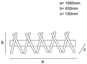 Lustră LED dimabilă aplicată LED/125W/230V 3000-6500K + telecomandă