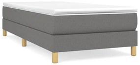 3120591 vidaXL Cadru de pat box spring, gri închis, 100x200 cm, textil