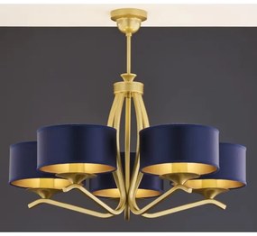 Jupiter 2114 - Candelabru pe tijă KASZMIR 5xE27/15W/230V albastru/auriu