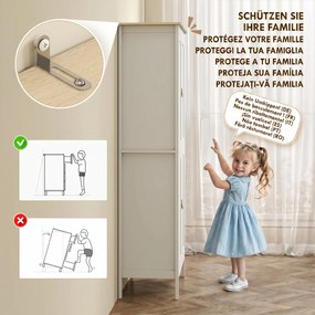 HOMCOM Bufet Înalt de Bucătărie 177 cm, Dulap cu Lumină LED, Reglabil în 3 Culori, Rafturi Ajustabile, Alb | Aosom Romania