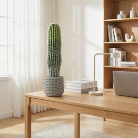 HOMCOM Cactus artificial 66 cm, plantă artificială decorativă cu ghiveci pentru decor interior, verde | Aosom Romania