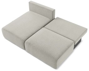 Colțar gri deschis extensibil/cu spațiu de depozitare (cu colț pe partea stângă) Kalena – Makamii