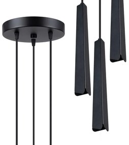 Lustră pe cablu Sollux SL.1401 PRYSM 3xG9/8W/230V negru