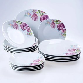 BANQUET Set farfurii din porţelan square DOLORES 18 buc