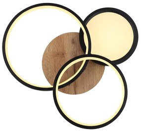 Plafoniera LED design modern Sid negru, maro