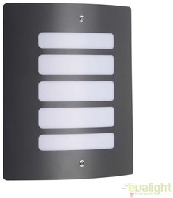 Aplica de perete iluminat exterior IP44 Todd gri inchis 47682/63 BL