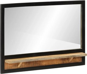 vidaXL oglindă cu raft 80x8x55 cm sticlă și lemn masiv de mango