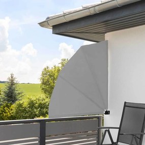 Umbrire pentru balcon tip evantai, 140 cm-gri
