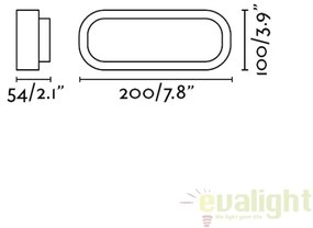 Aplica de perete LED terasa exterior FRED alba 70664
