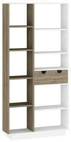 Biblioteca Luma White and Walnut