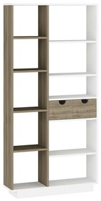 Biblioteca Luma White and Walnut