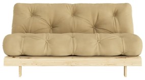 Canapea galbenă extensibilă 160 cm Roots - Karup Design