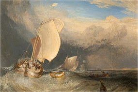 Tablou - William Turner, Fishing Boats with Hucksters Bargaining for Fish, reproducere (90x60 cm)