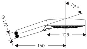 Para de dus, Hansgrohe, Raindance Select S 120, 3 jeturi, alb mat