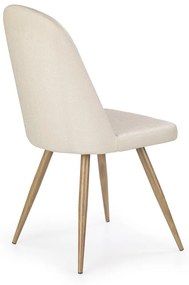 Scaun K214 piele ecologica crem