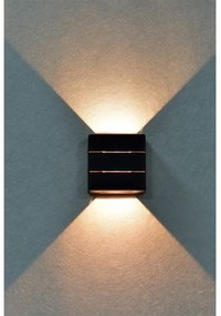 Immax 08520L - Aplica LED de perete pentru exterior LUXLINE, 6W, 230V, 3000K, IP54, negru