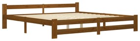 322011 vidaXL Cadru de pat, maro miere, 200x200 cm, lemn masiv de pin