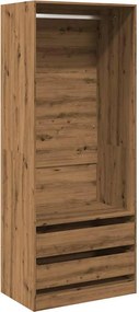 vidaXL Șifonier, stejar artizanal, 80x50x200 cm, lemn prelucrat