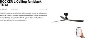 Ventilator tavan smart sistem TUYA si telecomanda ROCKER M negru