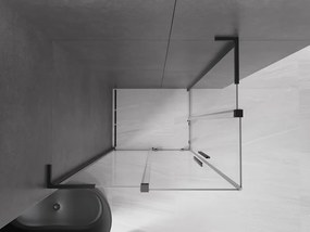 Mexen Velar L Duo cabină de duș glisantă 100 x 90 cm, transparent, neagră - 871-100-090-02-03-70