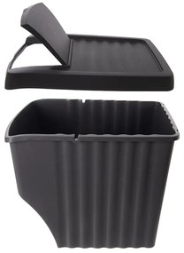 Coșuri de gunoi negre 3 buc. pentru reciclare 3x22 l din plastic – Orion