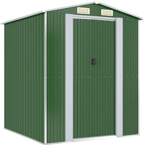 vidaXL Șopron de grădină, verde, 192x191x223 cm, oțel zincat