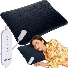 Perna electrica incalzita 60x38 cm pentru spate si ceafa, 4 trepte, oprire automata, lavabila, Gri