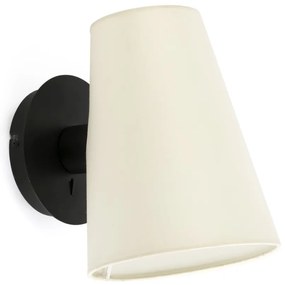 Aplica de perete moderna design elegant LUPE negru/bej