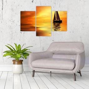 Tablou - Sailboat la apus de soare (90x60 cm)