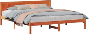 vidaXL Cadru de pat Maro 180 x 200 cm Lemn masiv de pin